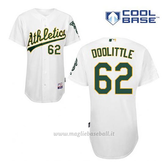Maglia Baseball Uomo Oakland Athletics Sean Doolittle 62 Bianco 1ªCool Base